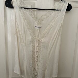 Reformation Cream Chemise Soft Flowing Fabric